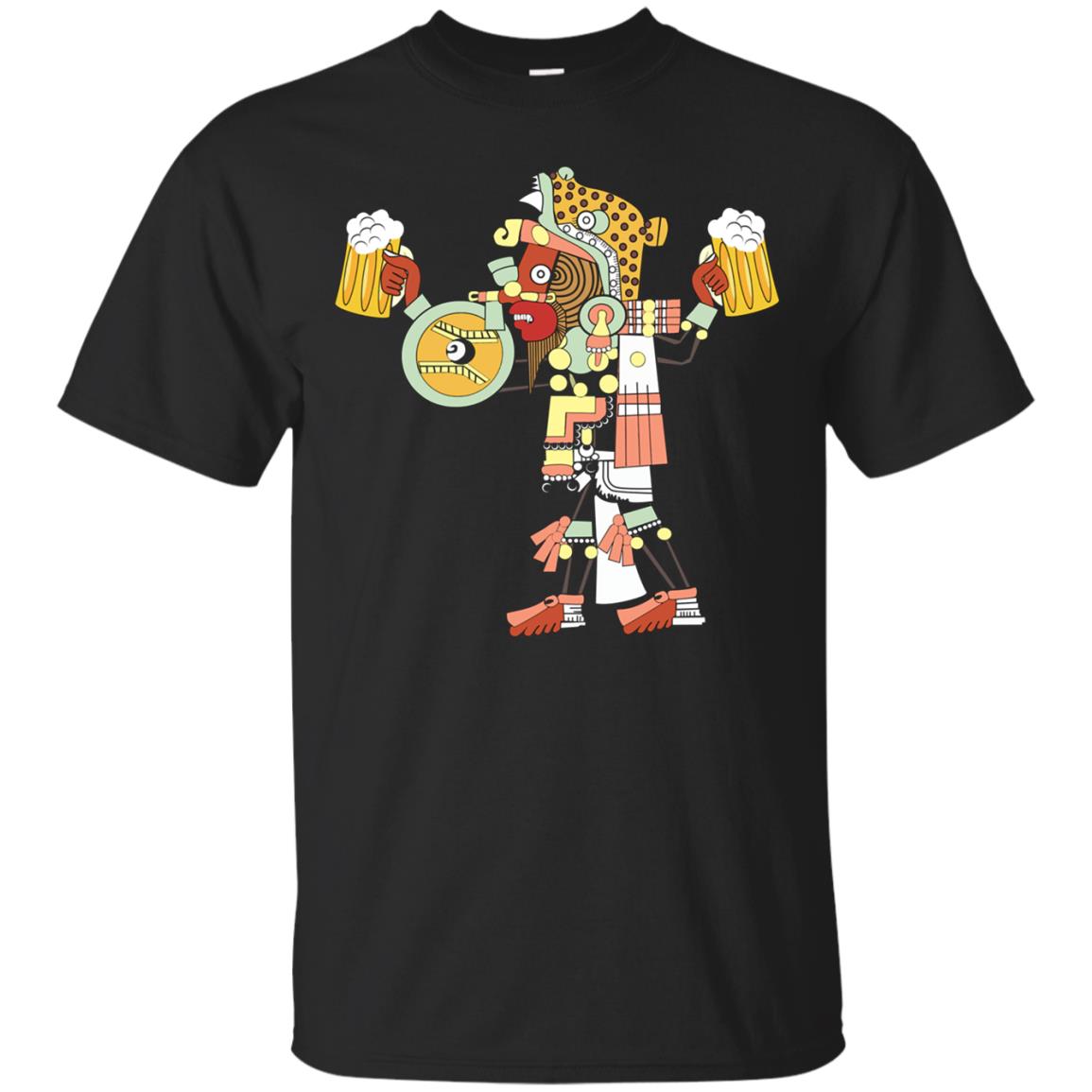 Aztec Maya Culture Longsleeve | Jaguar Warrior Beer Drinking Shirts