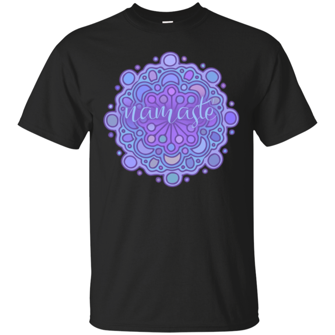 Namaste Beautiful Yoga Purple Mandala T-shirt