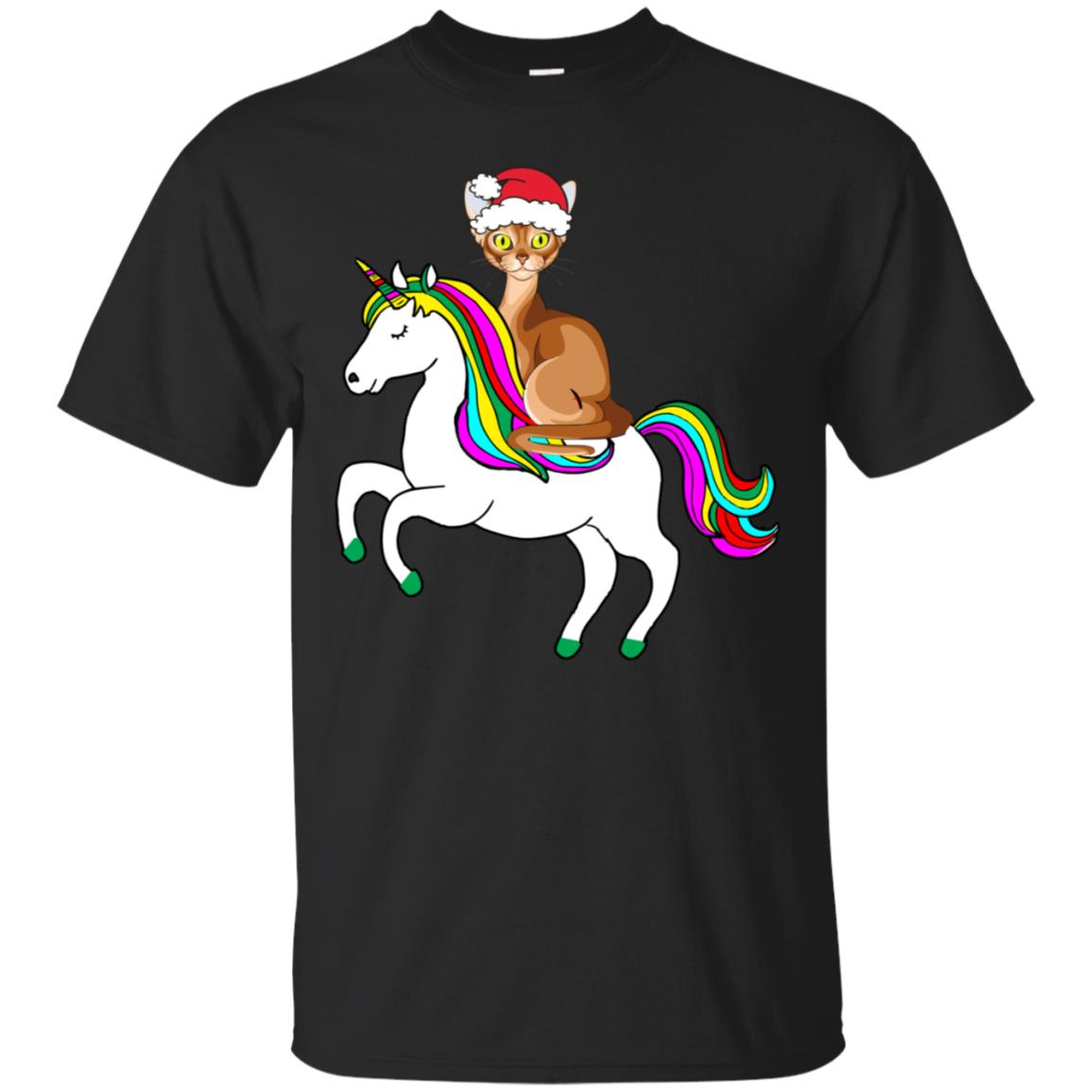 Cat Riding Unicorn Funny Christmas Gift Sleeve Xmas Shirts