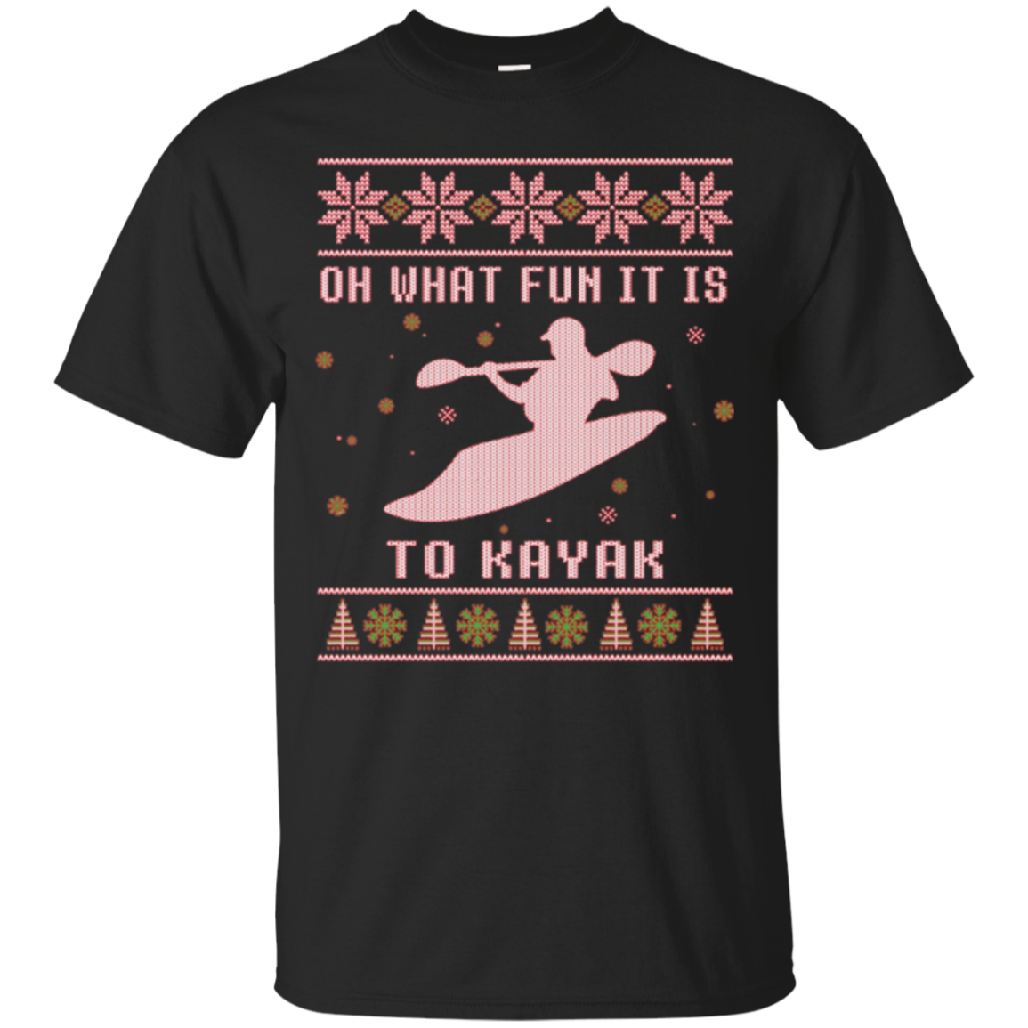 2018 Ugly Christmas Water Kayak Kayaking T Shirt