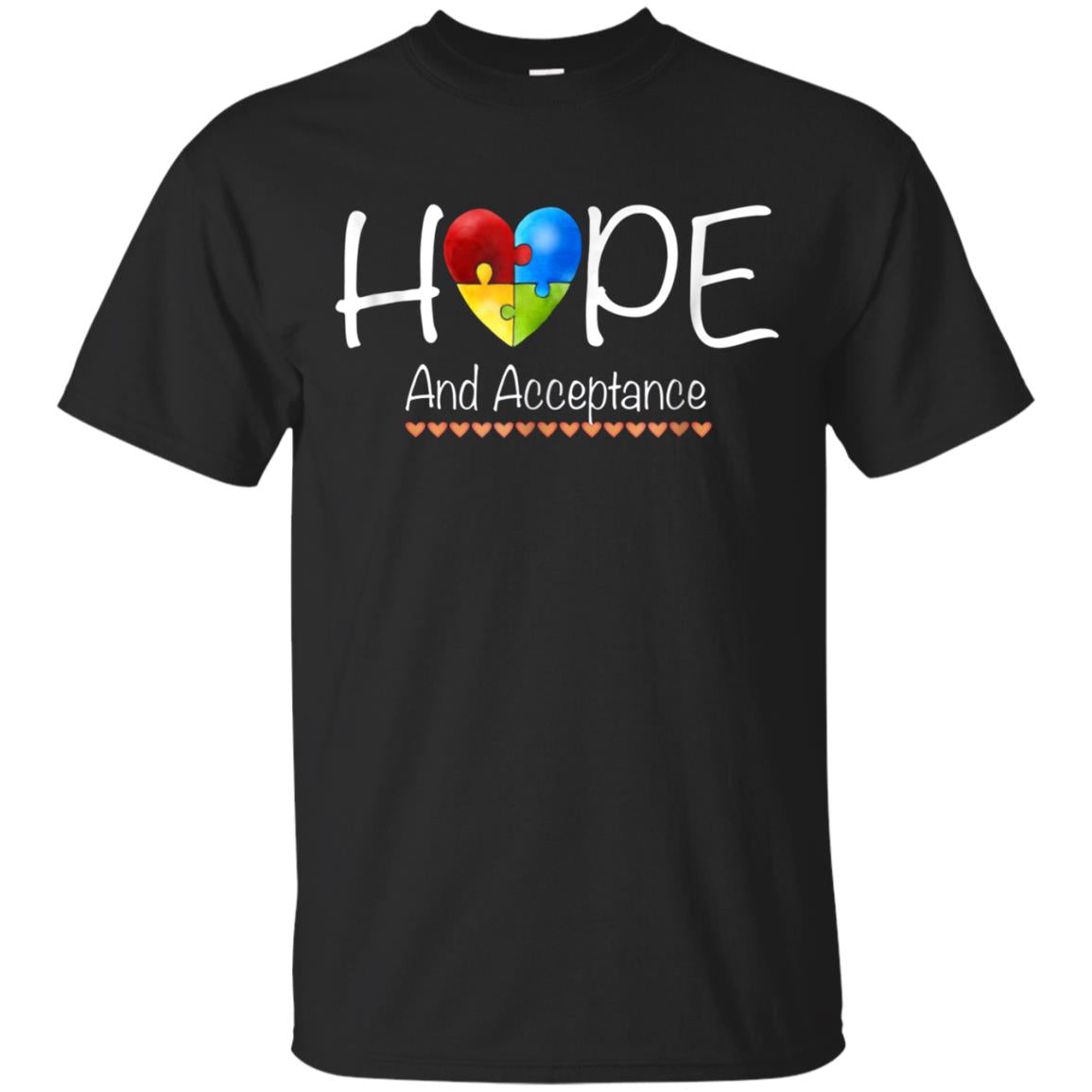 Tea Autism Shirts Hopeand Acceptance Puzzle Gift Tees