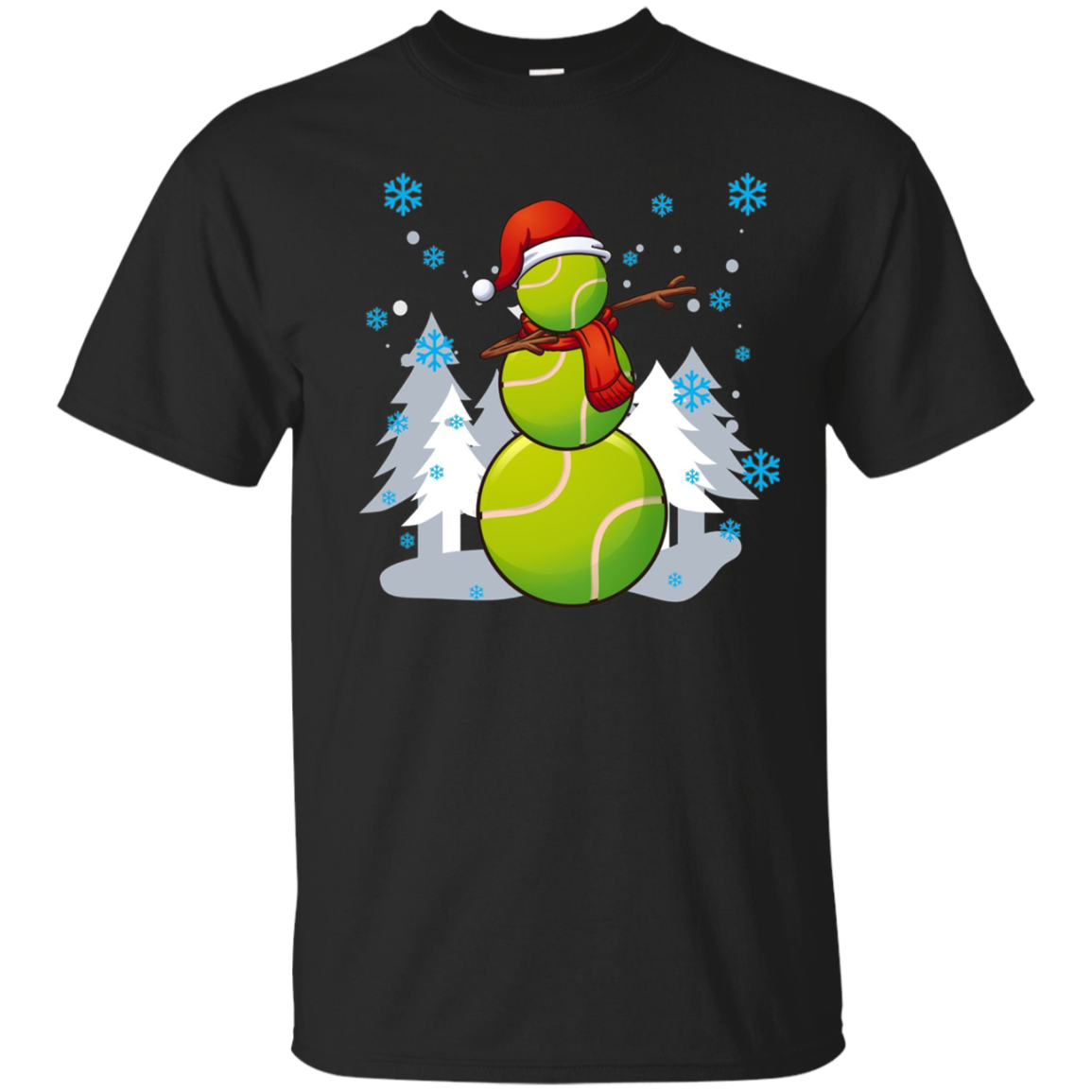 Dabbing Tennis Ball Snowman | Christmas Funny Shirt Dab Ball