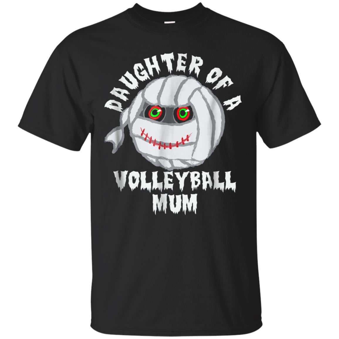 Volleyball Mom Daughter Funny Mummy Halloween T-shirt