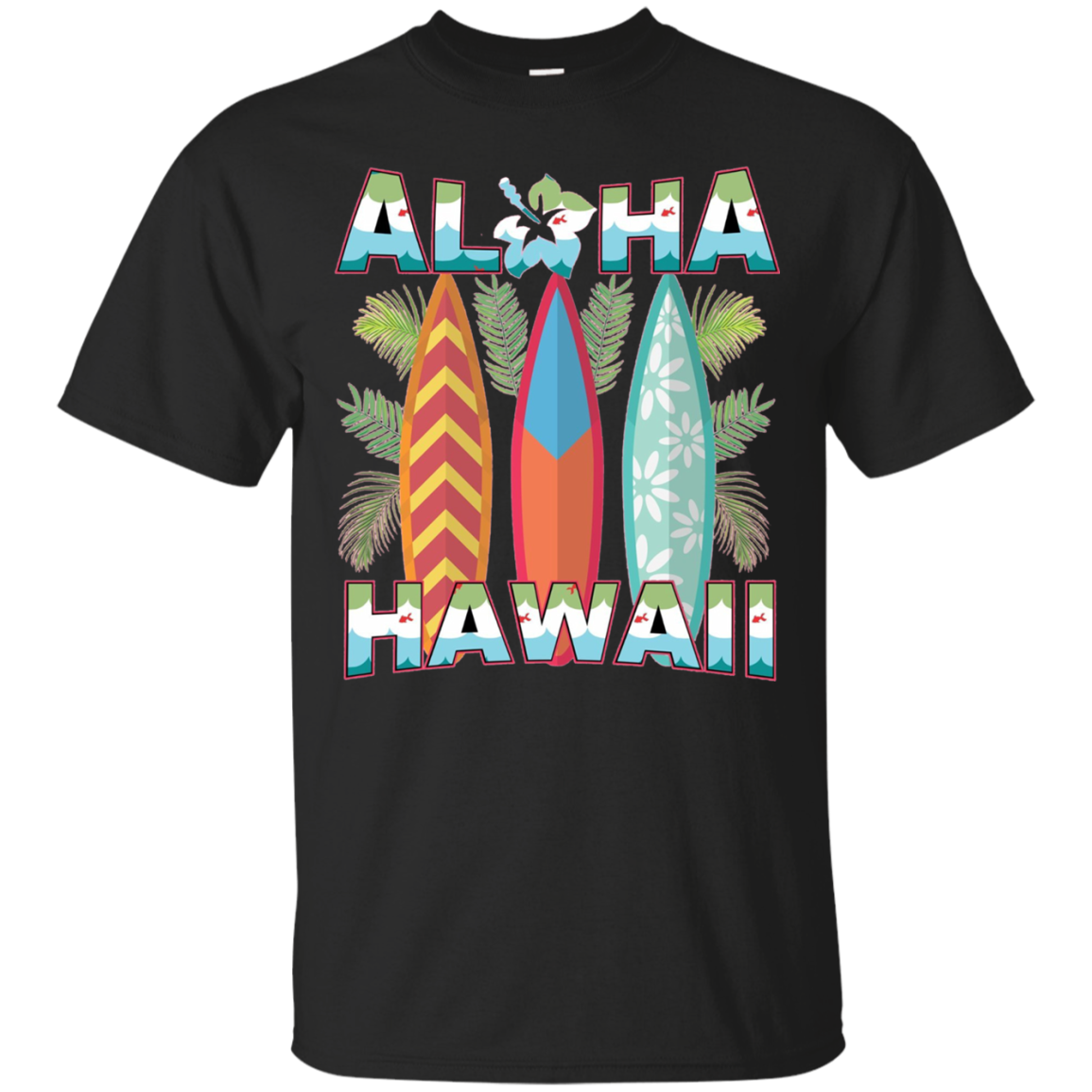 Artsy Hawaii Aloha State T-shirt Summer Hawaiian Islands Tee