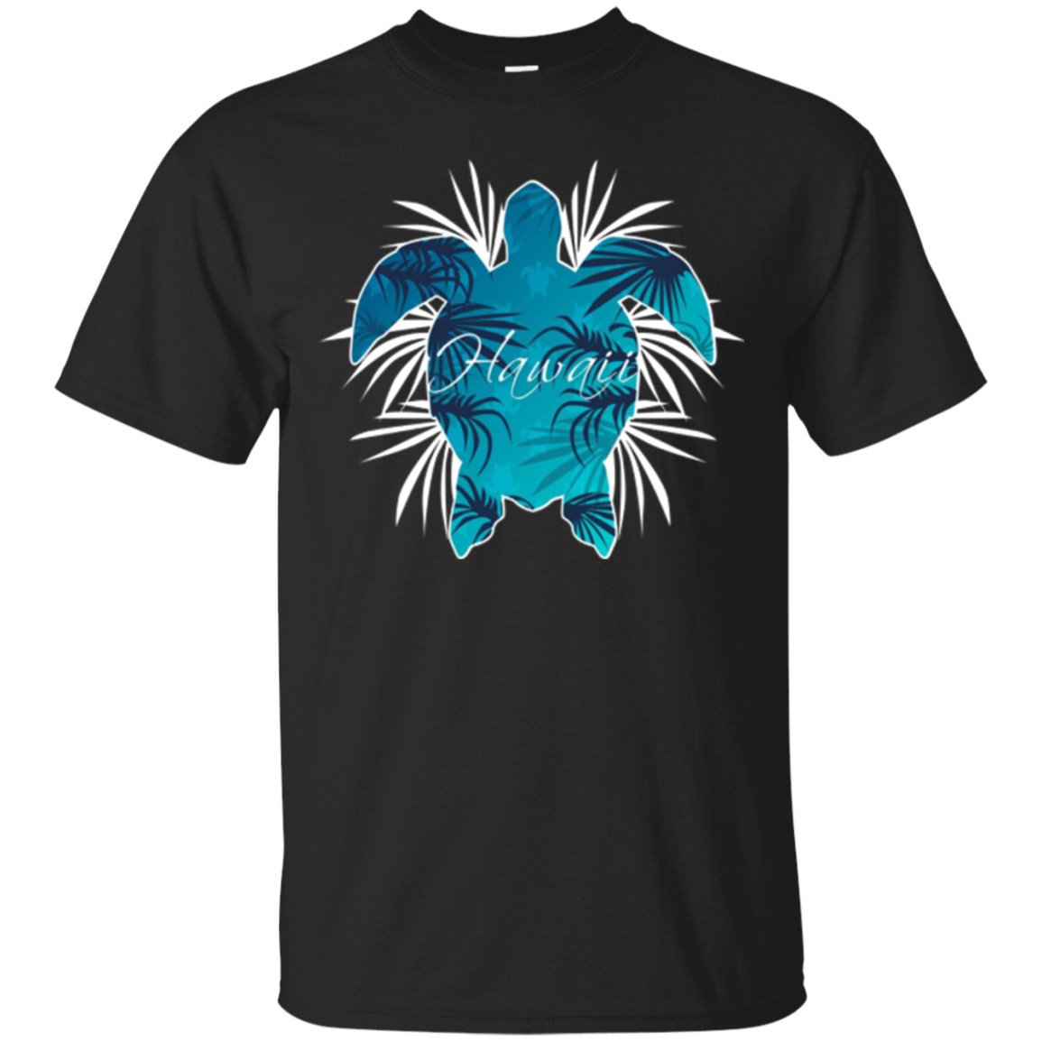 Hawaii Islands Turtle And Palms Souvenir T-shirt