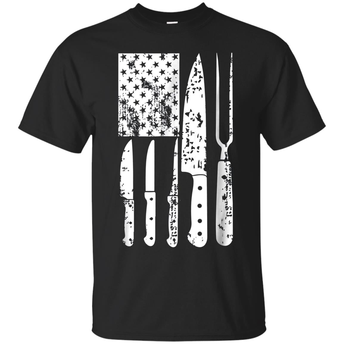 Happy Chef Cook T Shirt Cooking Knives Flag Unisex All Ages