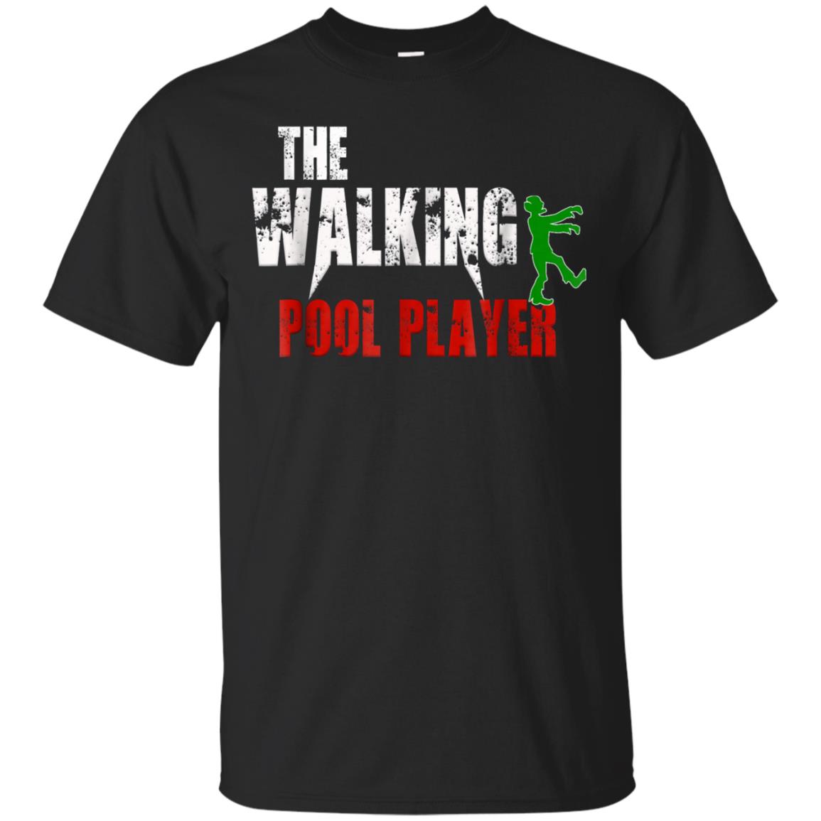 Pool Player Gifts T-shirt Walking Billiard Game Zombie Scary