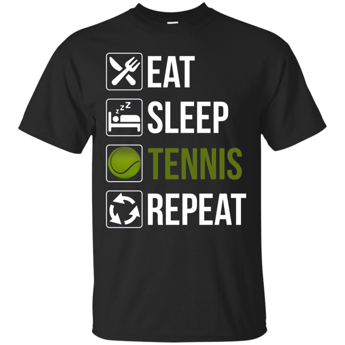 Funny Eat Sleep Tennis Repeat Tshirt