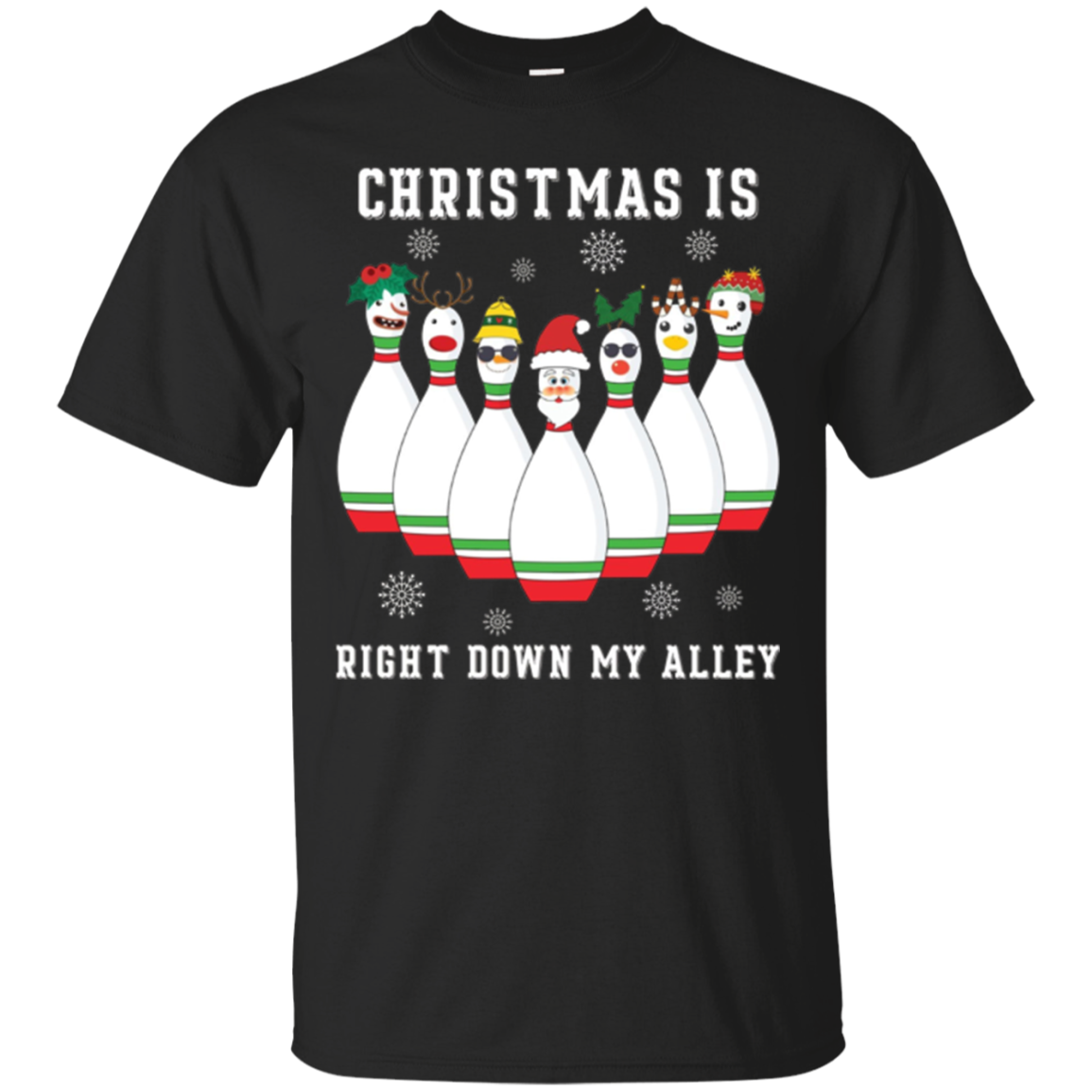 2018 Christmas Bowling Shirt Right Down My Alley T-shirt