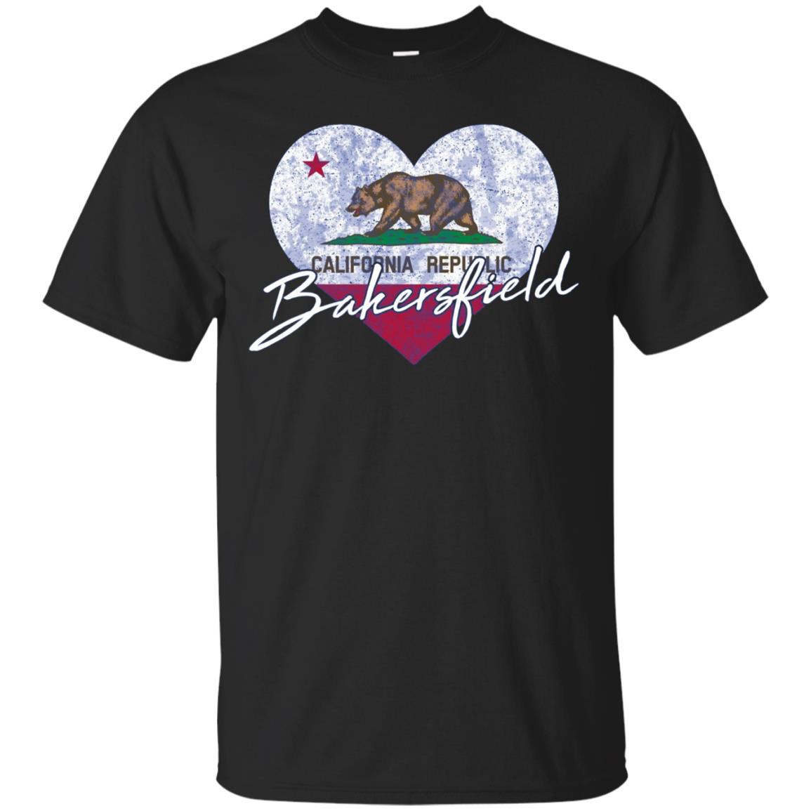 California Flag Heart Bakersfield Souvenir Gift Shirts