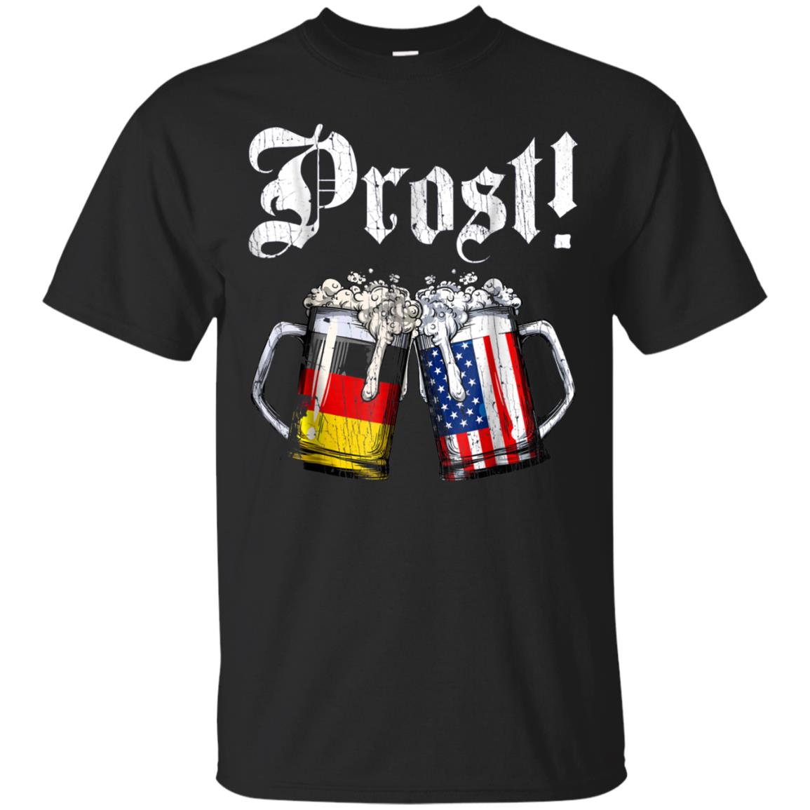 Prost Beer German American Flag T Shirt Oktoberfest Mug