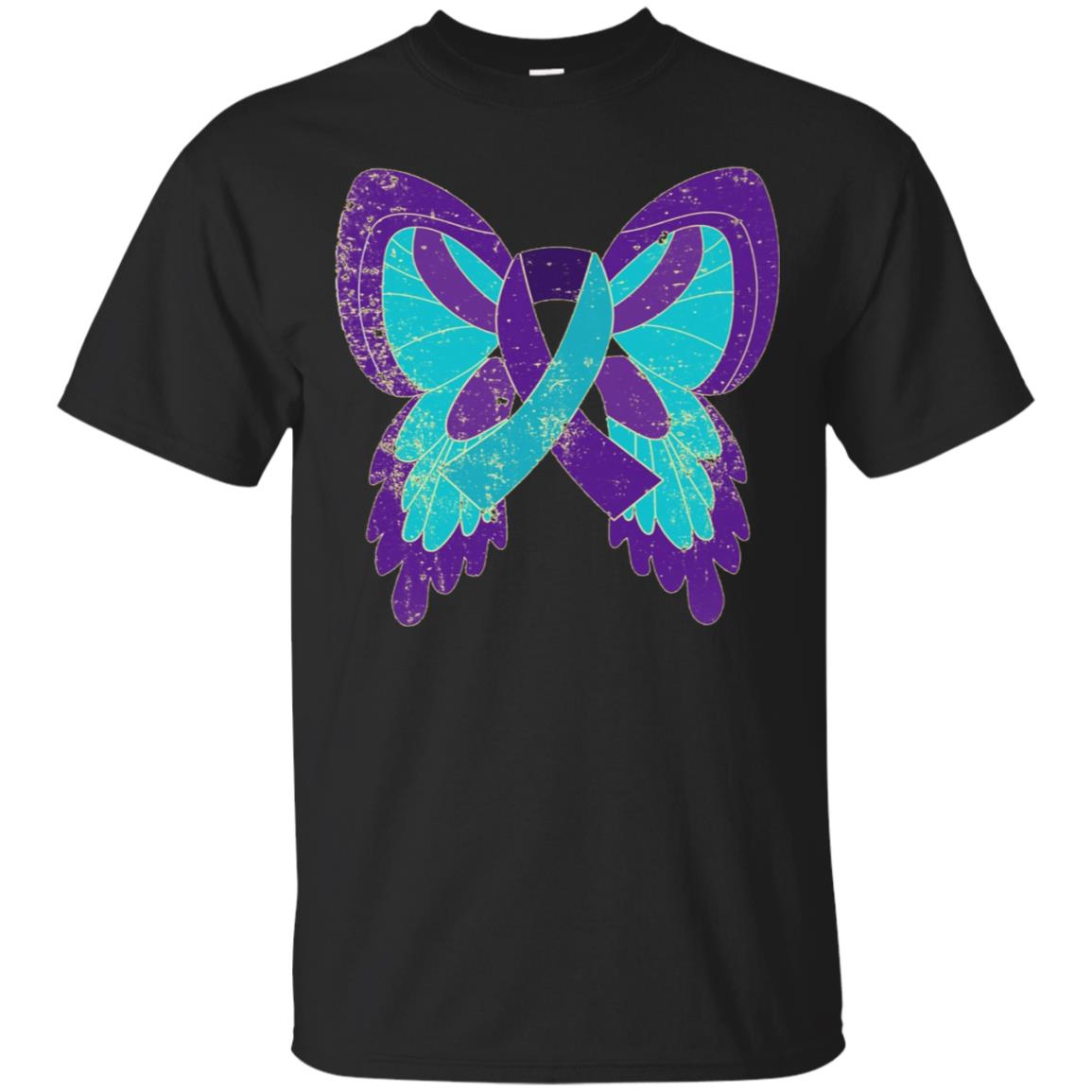 Vintage Suicide Prevention Awareness Wings Ribbon T Shirt