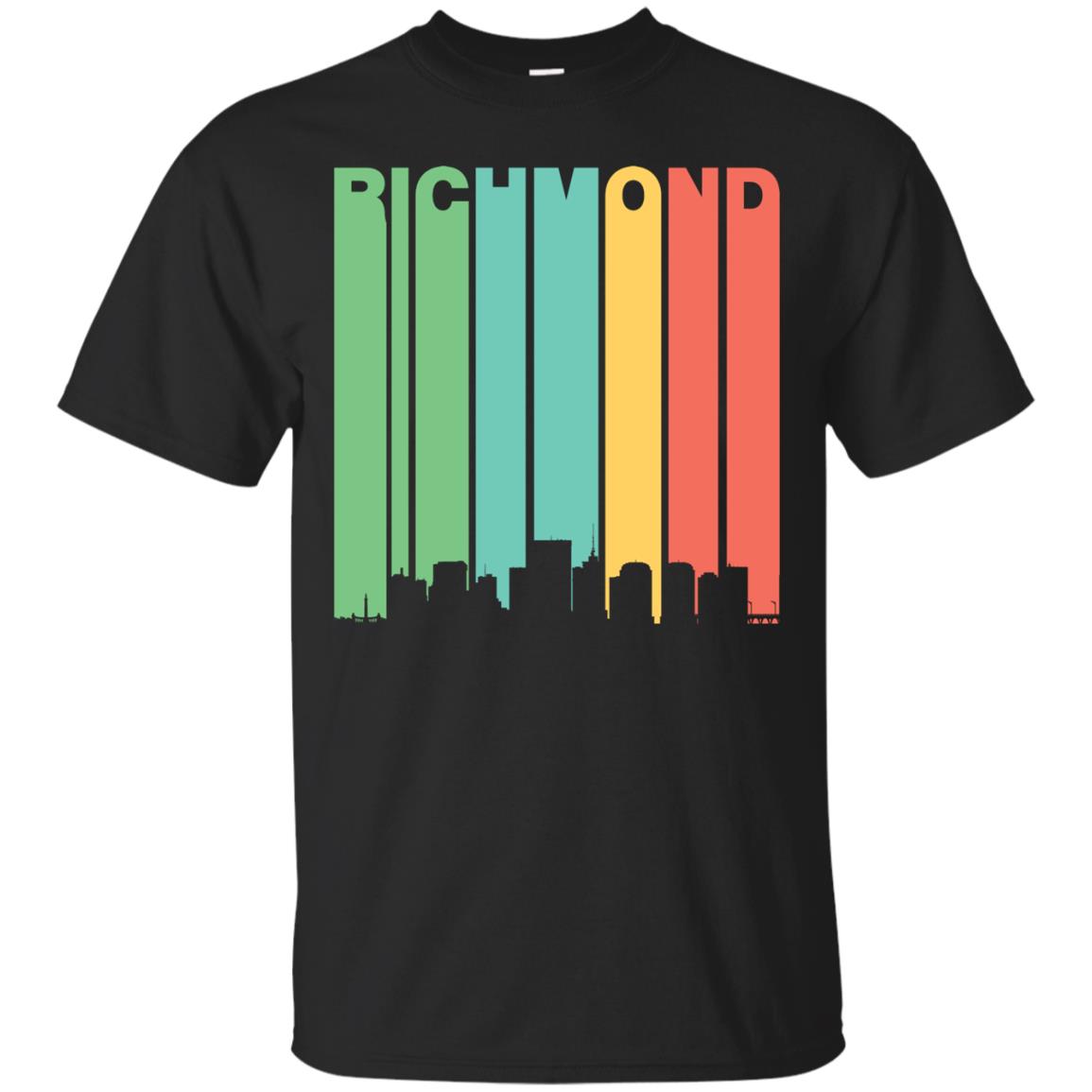 Retro Richmond Virginia Downtown Skyline T-shirt