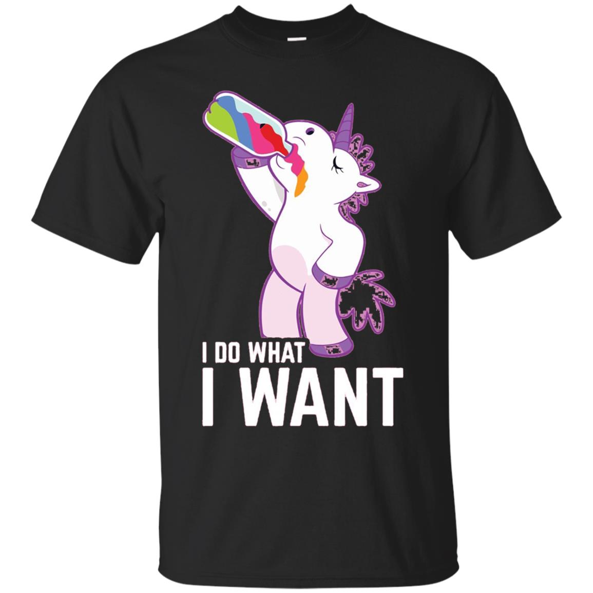 I Do What I Want! Funny Unicorn Drinking Rainbow Juice Shirt