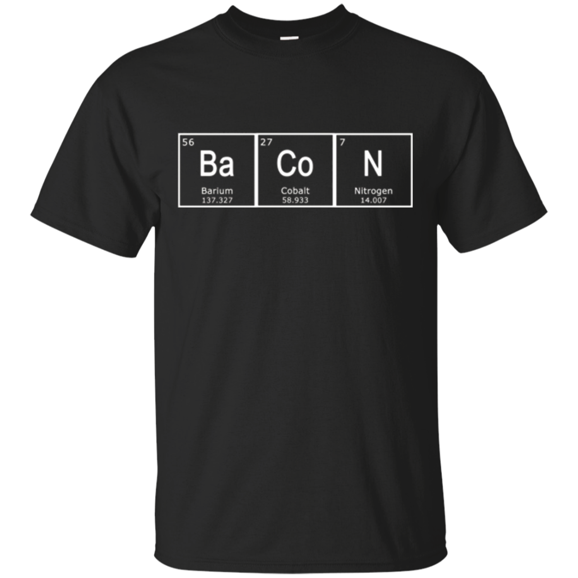 Bacon T-shirt Periodic Table Science Chemistry T