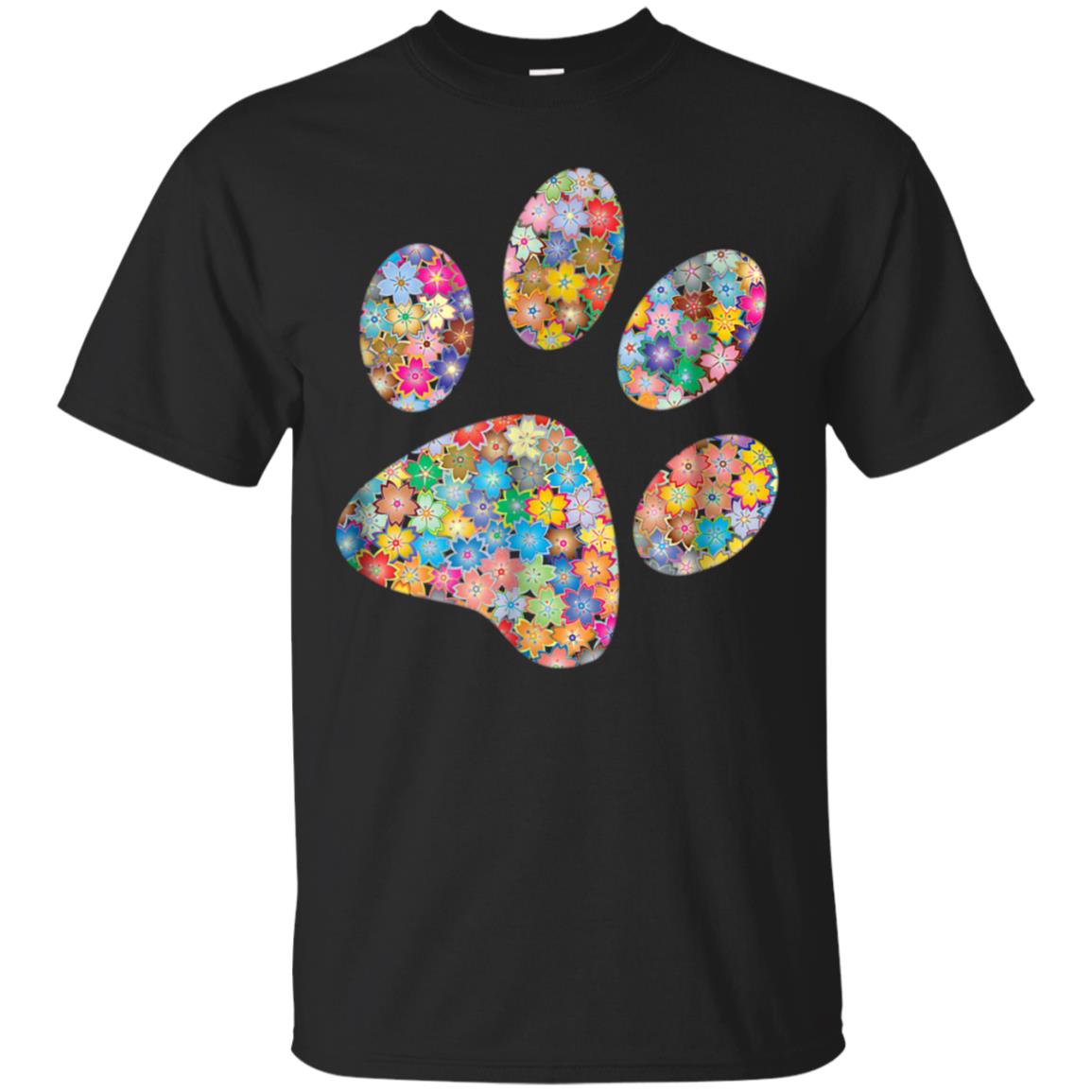 Dog Paw Cute Flower Design Pet Lover Gif T Shirt