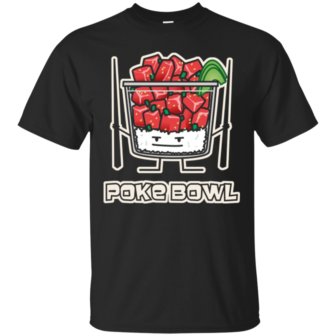 Poke Bowl Hawaii Raw Fish Salad Chopsticks Aku Shirts