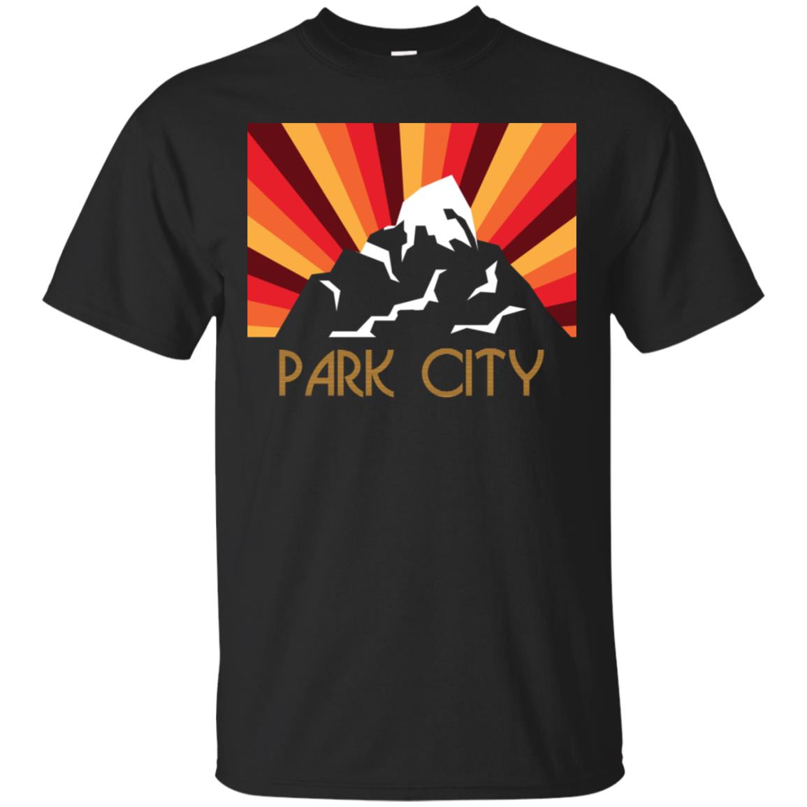 Vintage Park City Utah Snow Sports Sunset Ts Shirts