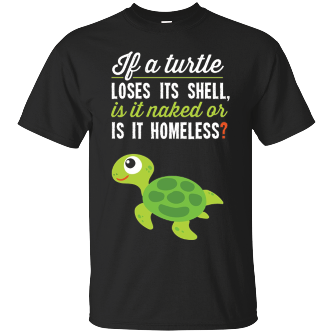2018 Turtle T-shirt - If A Turtle Loses Its Shell, Is It Naked Or