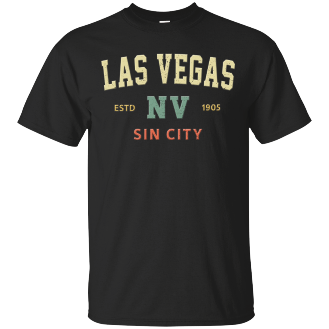 Vintage Las Vegas Shirt. Nevada Sin City T-shirt Retro Color