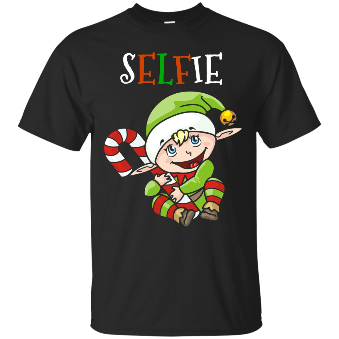 2018selfie Christmas T-shirt Funny Holiday Elf