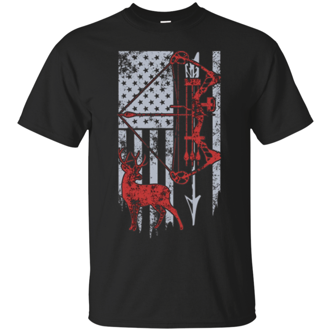 Bow Hunting Deer Flag T-shirt For Or Hunters