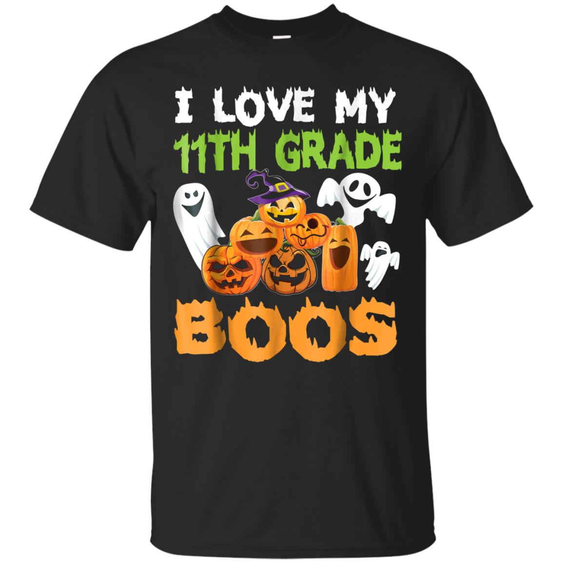 Smile Pumpkin Ghost Face I Love 11th Grade Boos Scary Tshirt