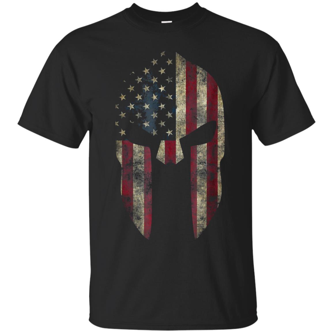 Usa Flag American Spartan Patriotic T-shirt