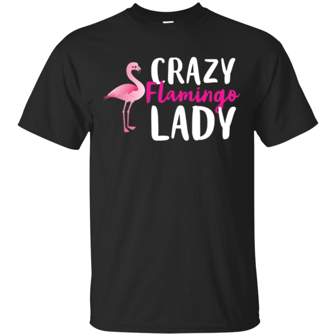 2018 Crazy Flamingo Lady Wading Bird Species Lover Humor T-shirt