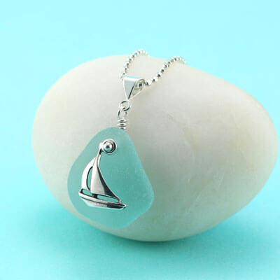 Nautical Charm Sea Glass Necklace