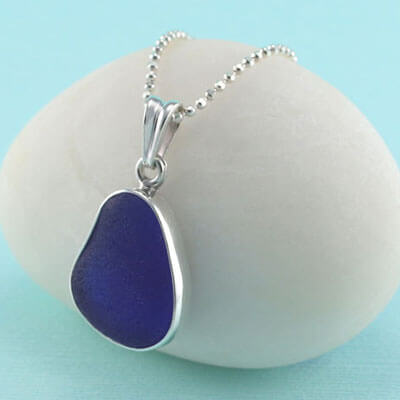 Amazon.com: YInahawaii Handmade wire wrapped Cobalt blue sea glass necklace,  (Hawaii Gift Wrapped, Customizable Gift Message) : Handmade Products