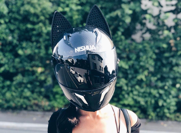 cat ears bike helmet