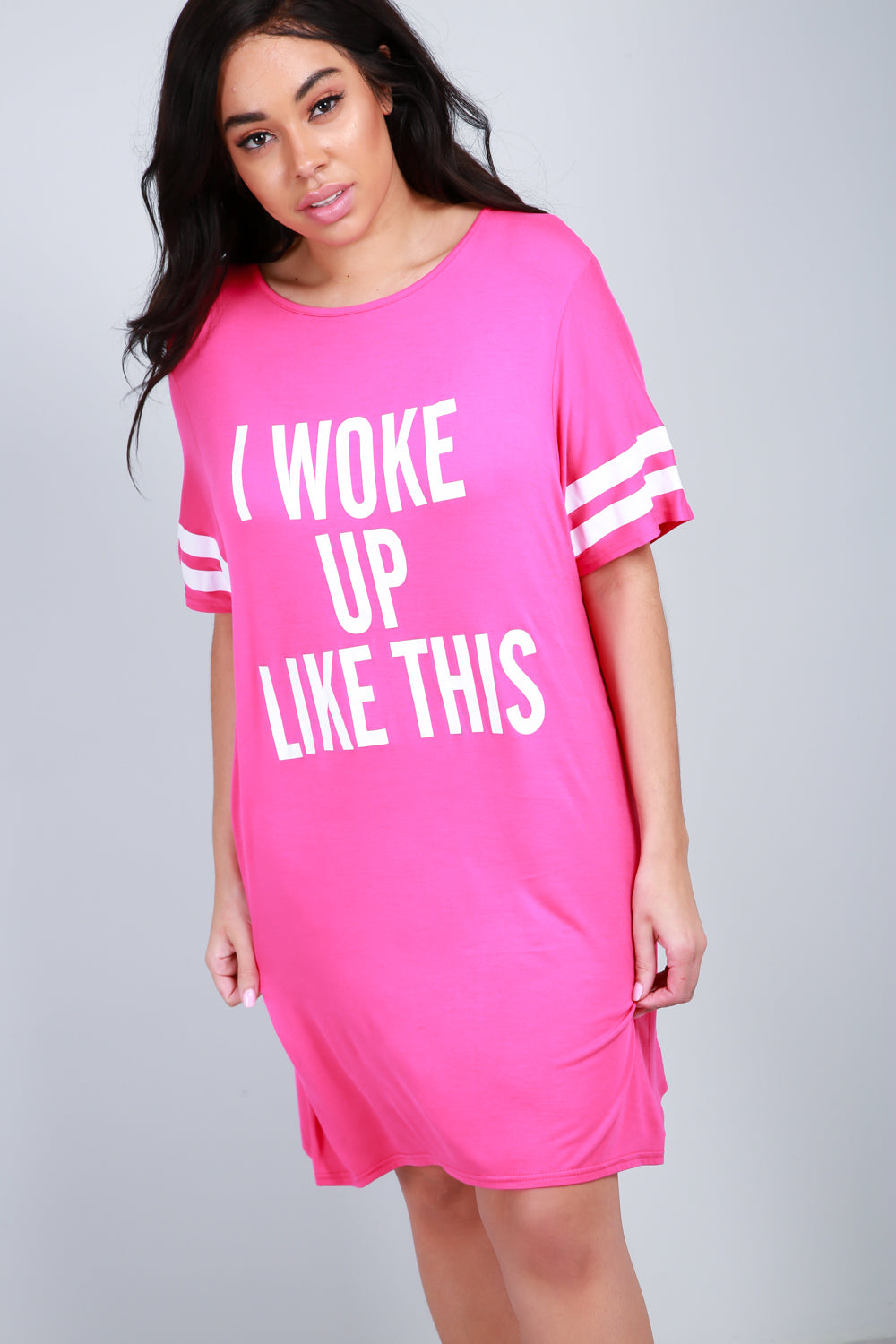 Plus I Woke Up Like This Slogan Night Dress