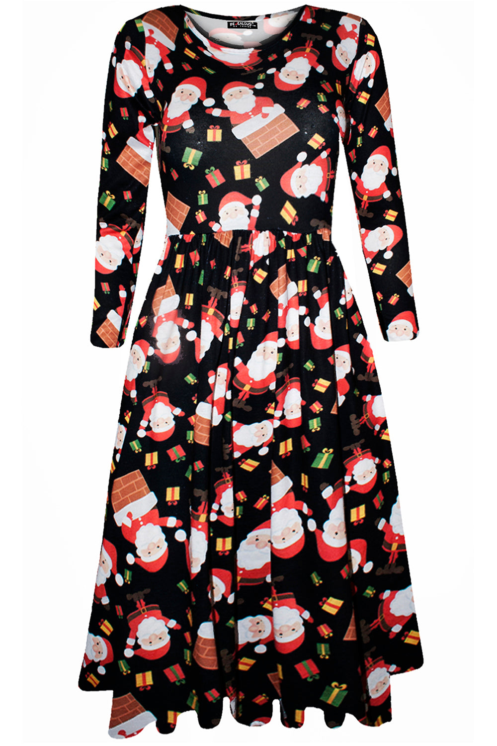 Maisie Christmas Snowman Swing Midi Skater Dress