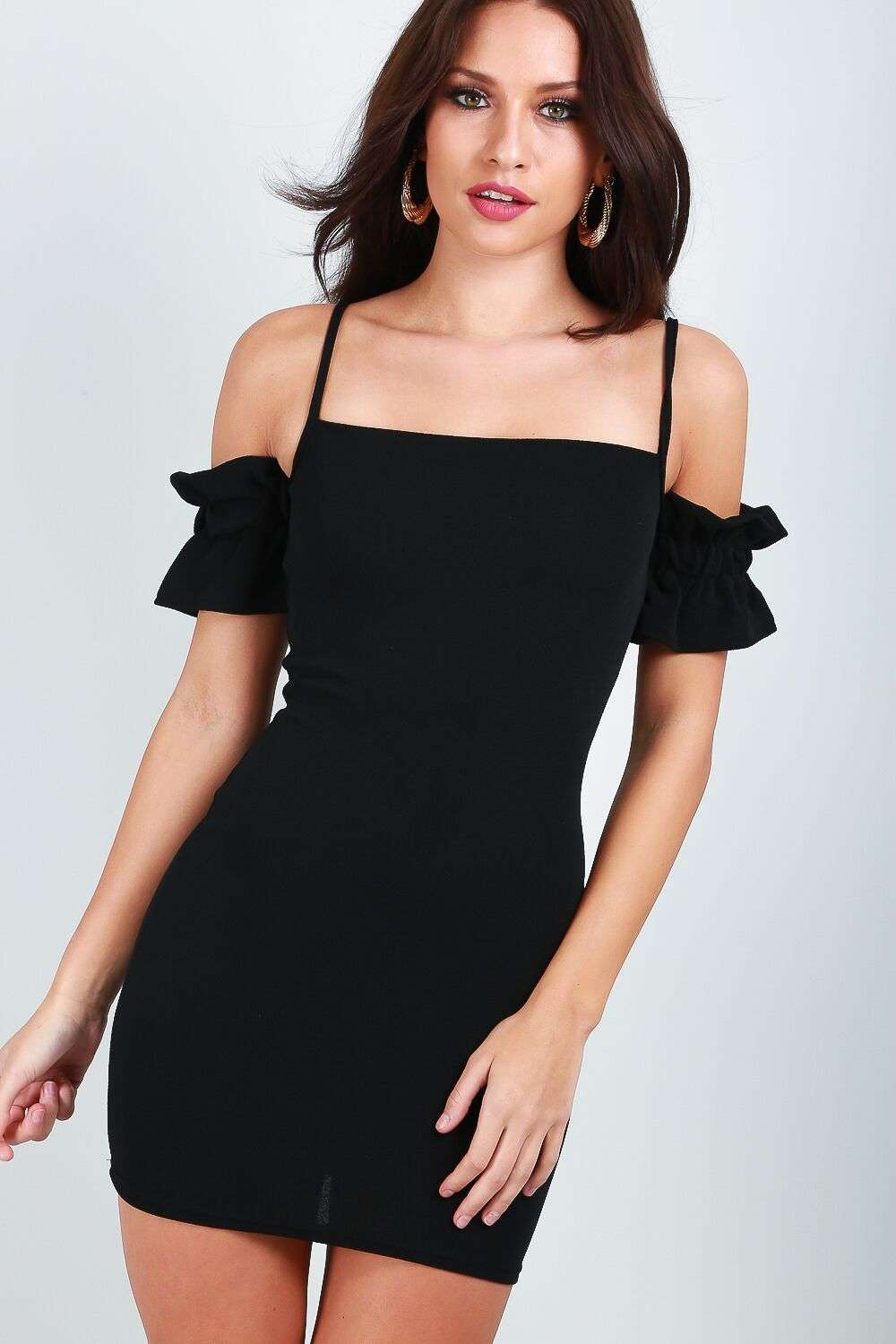 black bodycon tshirt dress