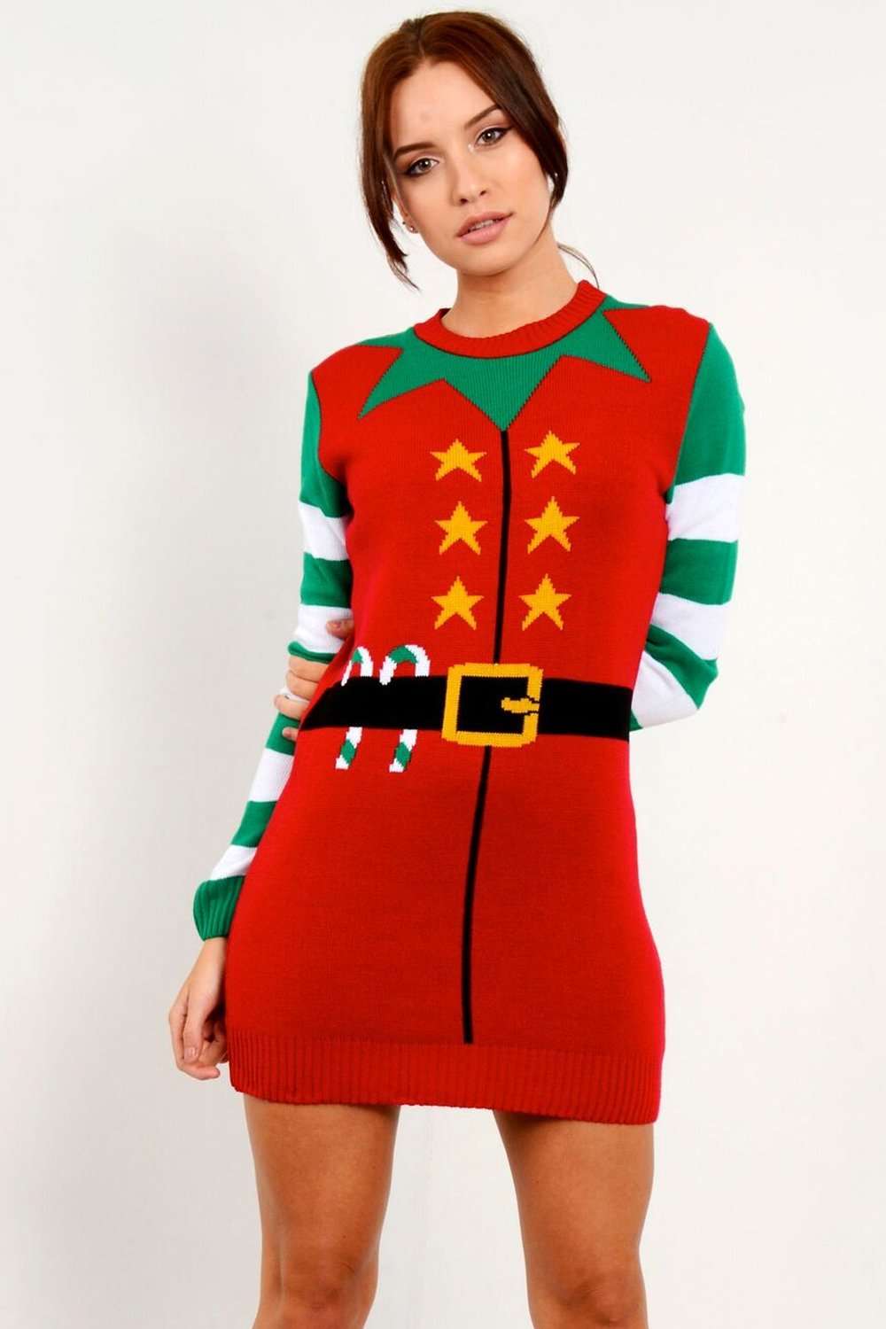 knitted christmas jumper dress