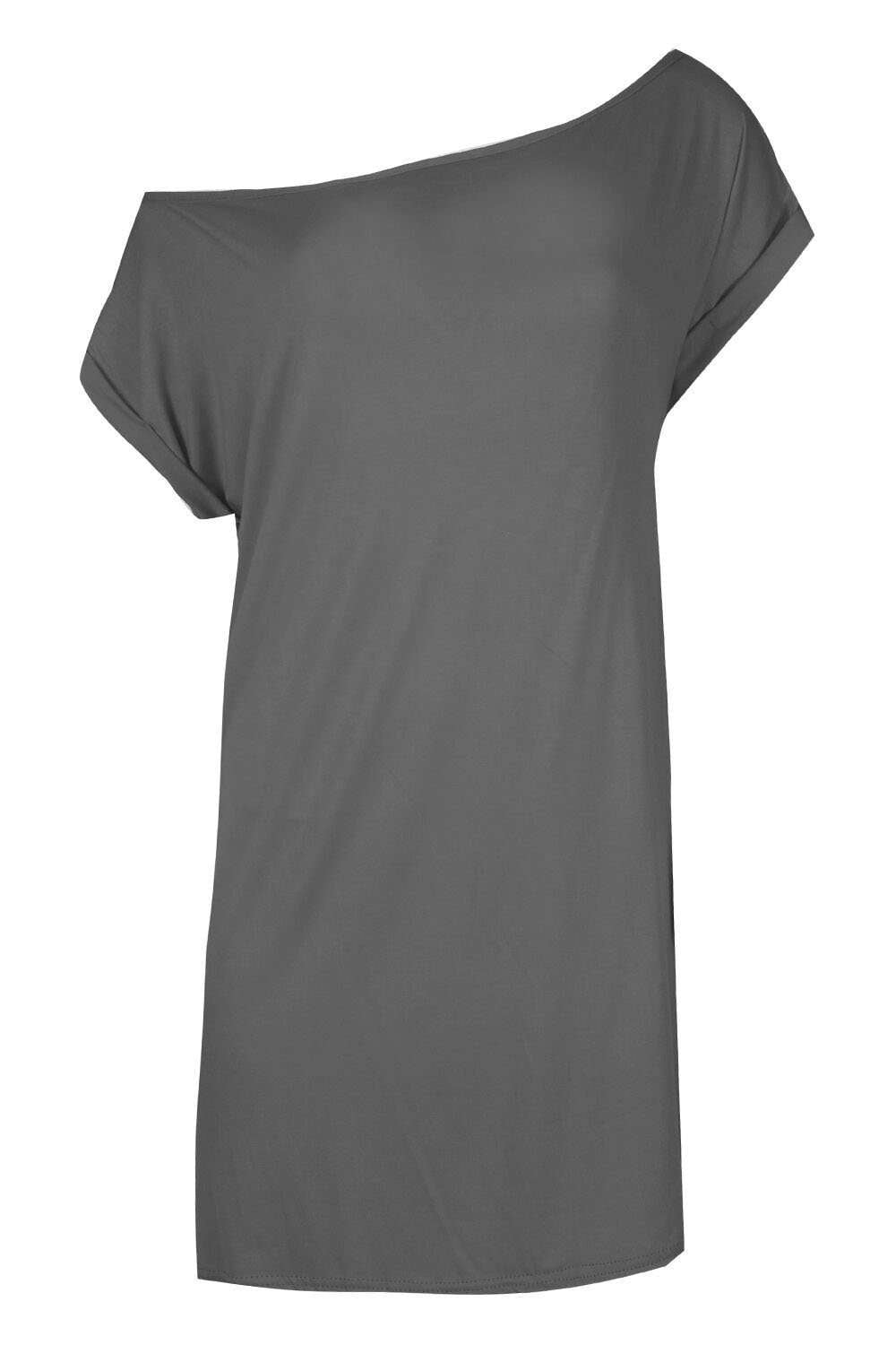 oversized off the shoulder t shirt dress