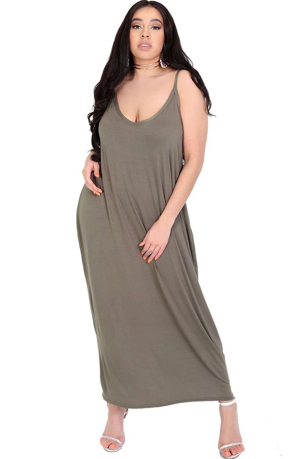 plus size jersey maxi dress