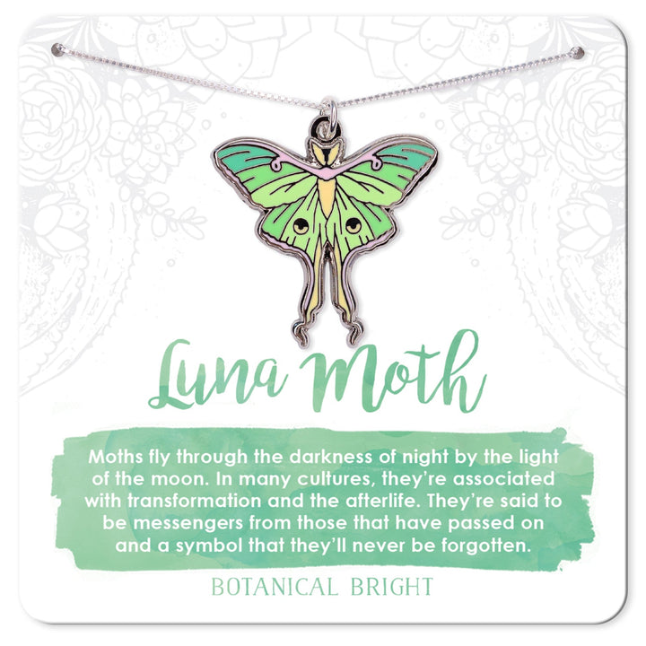 Botanical Bright Luna Moth Charm Necklace 2 3525432f fbbd 442d 9c1e