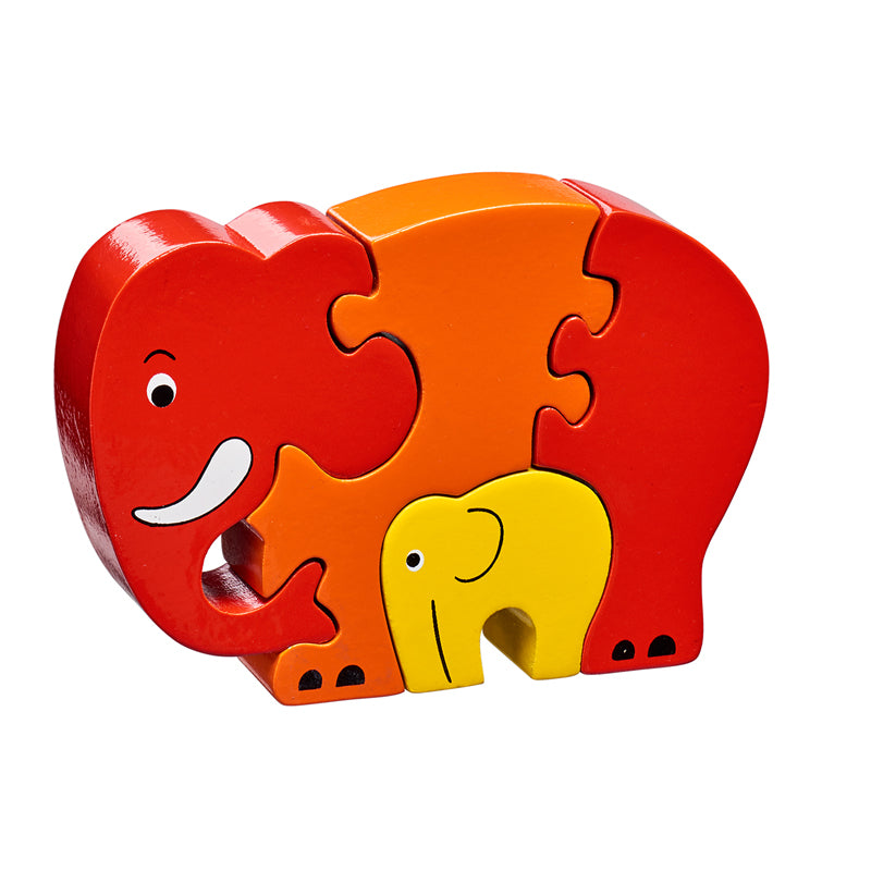 Lanka Kade Red Elephant & Baby Jigsaw - Onesize