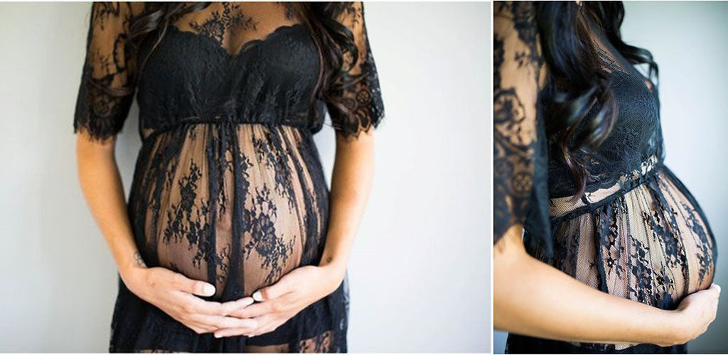 Pregnant women lace dresses maternity photography fancy props dresses