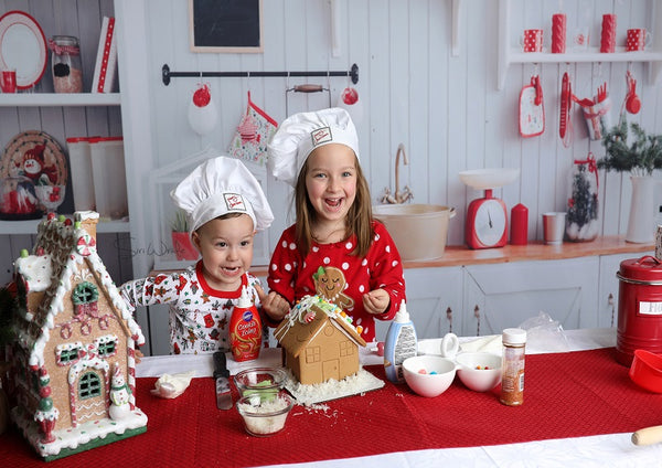 Kitchen photography background Christmas theme backdrop for sale - whosedrop