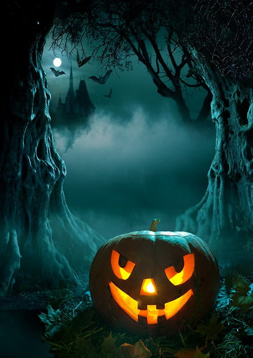 Horror forest backdrop halloween background for sale - whosedrop
