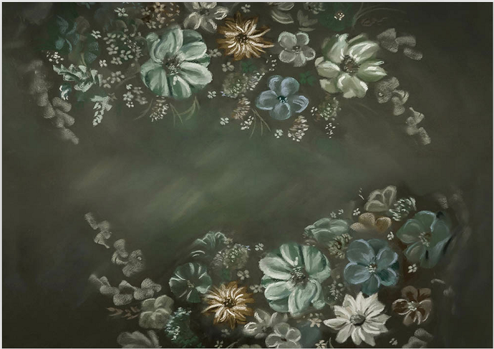 Dark green flower backdrop fine art background for sale - whosedrop