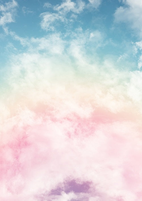 Shop Children/Newborn photography backdrop colorful clouds - whosedrop