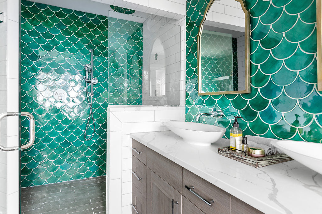 sea mist fish scale tile bathroom oasis