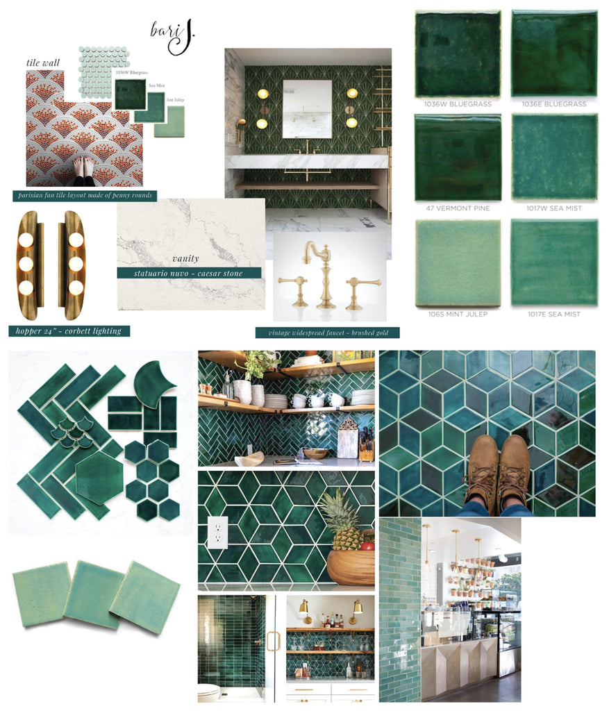 art deco tile mood board