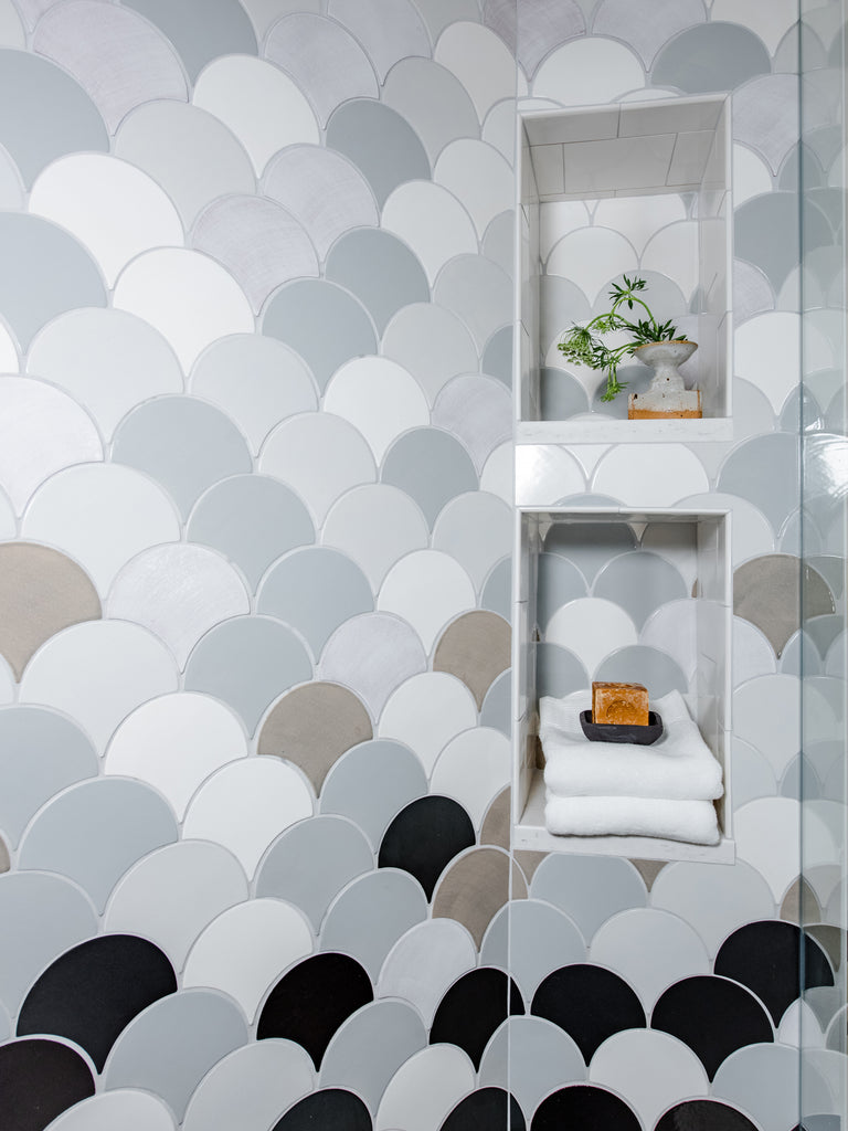 Ombre Tiled Shower Niches