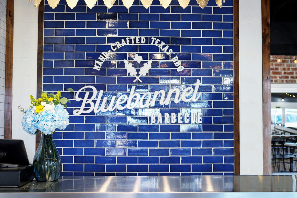 Bluebonnet BBQ Tiled Statement Wall