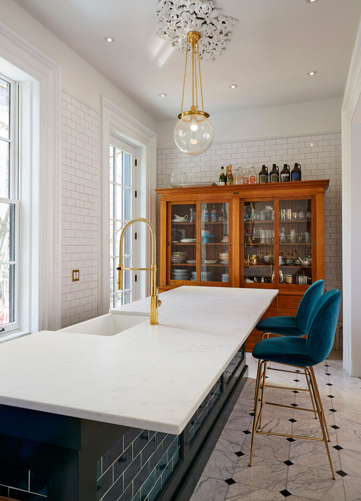 Classic Brooklyn Kitchen Island with modern update